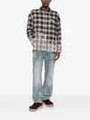Evisu Check-pattern Shirt In Gray