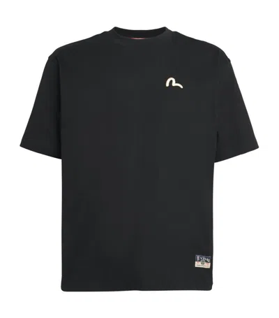 Evisu Cotton Graphic T-shirt In Black