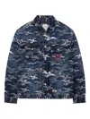 Evisu Crane Pattern Jacket In Blue