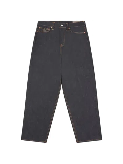 Evisu Daicock Print Jeans In Blue