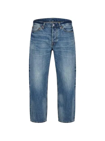 Evisu Daicock Print Jeans In Blue