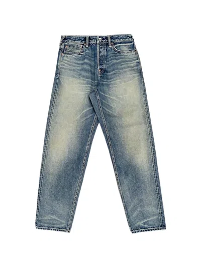 Evisu Daicock Shadow Washed Jeans In Blue