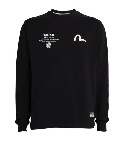 Evisu Daicock Wave Sweatshirt In Schwarz