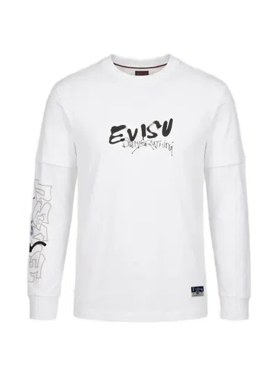 Evisu Graphic-print Layered-sleeve T-shirt In Multi