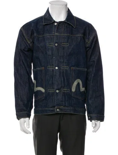 Pre-owned Evisu Denim Jacket In Blue