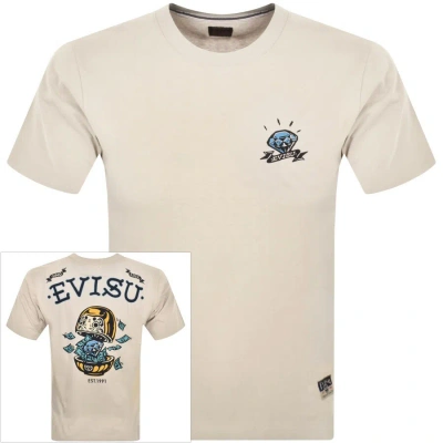 Evisu Diamond Logo T Shirt Cream