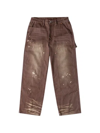 Evisu Distressed Daicock Jeans In Brown