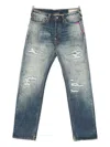 Evisu Distressed Jeans In Blue