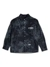 Evisu Dragon-print Denim Shirt In Blue