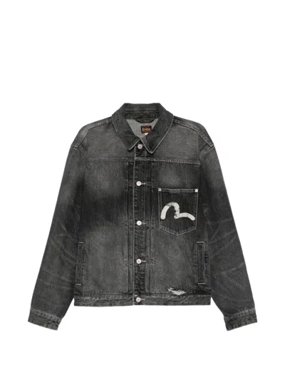 Evisu Ebisu Denim Jacket In Gray