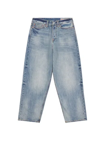 Evisu Ecru Daicock Print Jeans In Blue