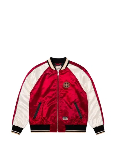 Evisu Embroidered Bomber Jacket In Multi
