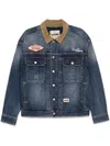 Evisu Embroidered Denim Jacket In Blue