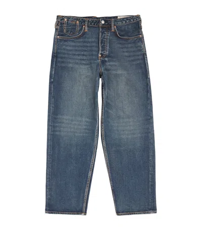 Evisu Graphic Relaxed Jeans In Blue