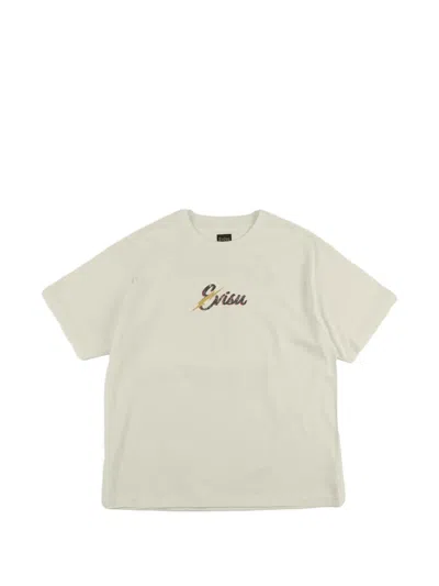 Evisu Graphic-print T-shirt In Gray