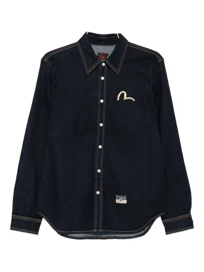 Evisu Hakutaku Denim Shirt In Blue