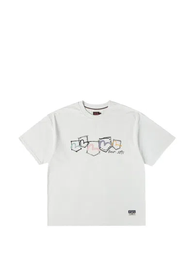Evisu Hand-drawn Multi-pocket T-shirt In White