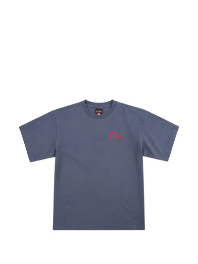 Evisu Heart Cowgirl Graphic-print T-shirt In Blue
