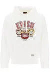 EVISU HOODIE WITH EMBROIDERY AND PRINT