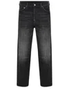 Evisu Jeans Black In Dark Denim Cotton Blend In Black