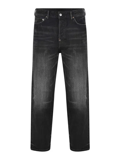 EVISU JEANS BLACK IN DARK DENIM COTTON BLEND