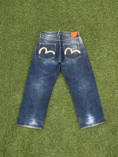 Pre-owned Evisu Jeans Distressed No.2 Made In Japan Selvedge In Denim