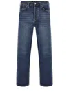 Evisu Jeans In Dark Denim Cotton Blend