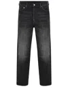 Evisu Jeans Black In Dark Denim Cotton Blend