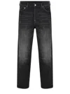 Evisu Jeans Black In Dark Denim Cotton Blend In Black