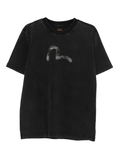 Evisu Logo Detail T-shirt In Black