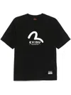Evisu Cotton Seagull Print T-shirt In 黑色