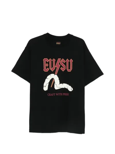Evisu Logo-print T-shirt In Black