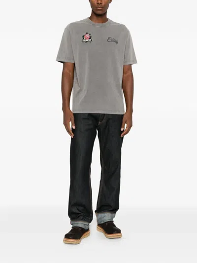 Evisu Logo-print T-shirt In Gray