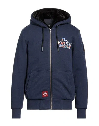 Evisu Man Jacket Navy Size L Cotton, Polyester In Blue