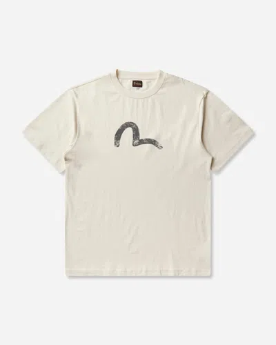 Evisu Men S Ebisu And Seagull Print T-shirt Ecru In Purple