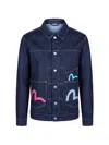 Evisu Multi-pocket Denim Jacket In Blue