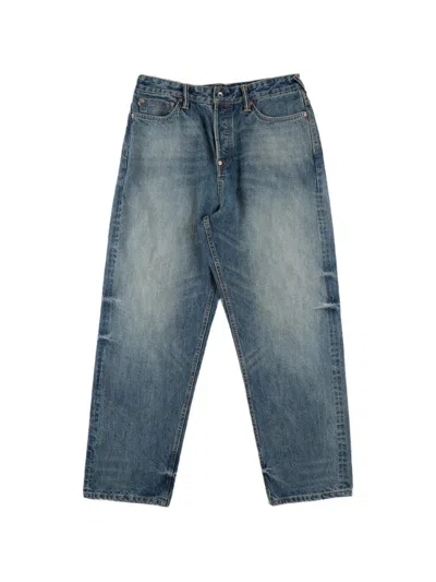 Evisu Multi-pocket Seagull-print Jeans In Blue