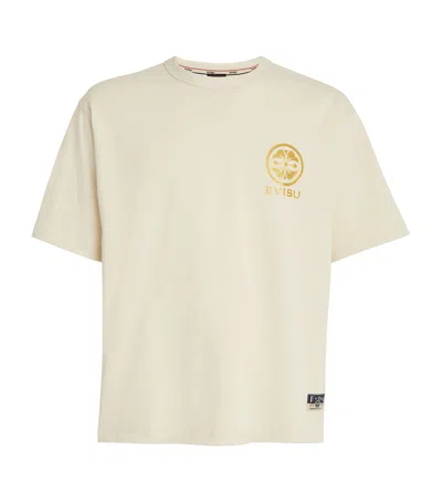 Evisu Oversized Koinobori T-shirt In Beige