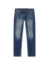 Evisu Patchwork Straight-leg Jeans In Blue
