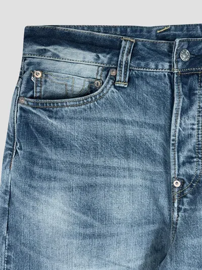 Evisu Printed Rooster Motif Denim Jeans In Blue