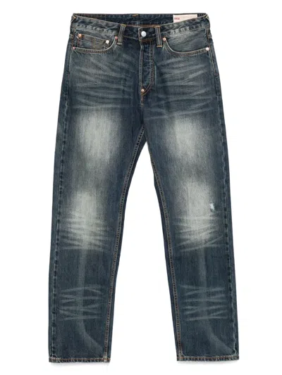 Evisu Seagull-embroidered Jeans In Blue