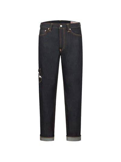 Evisu Seagull Multi-pocket Jeans In Blue