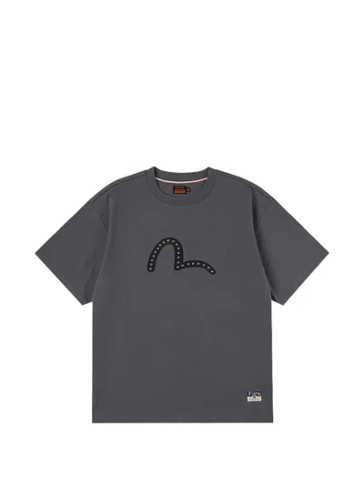 Evisu Seagull Printed T-shirt In Gray