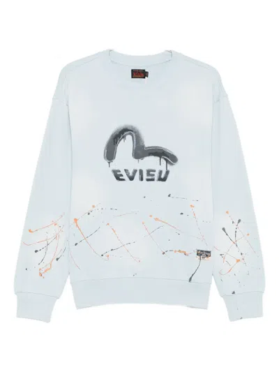 Evisu Seagull Sweatshirt In Blue