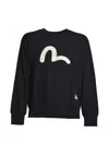 Evisu Seagull-patch Sweater In Black