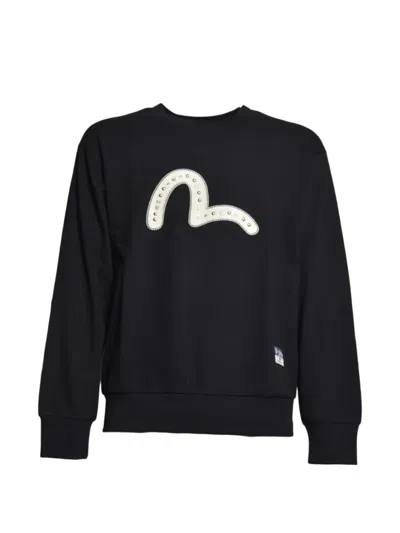 EVISU SEAGULL-PATCH SWEATER