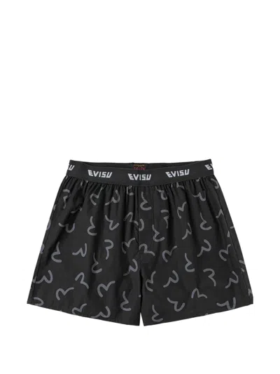 Evisu Seagull-print Boxers In Black