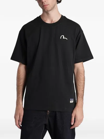 Evisu Seagull-print T-shirt In Black