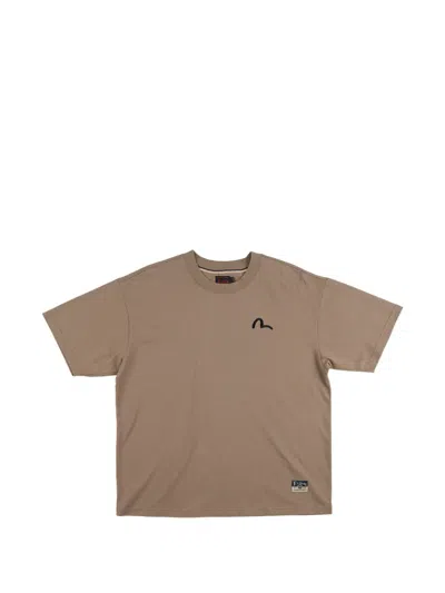 Evisu Seagull-print T-shirt In Brown
