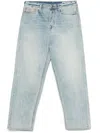 Evisu Seven-pocket Washed Jeans In Blue